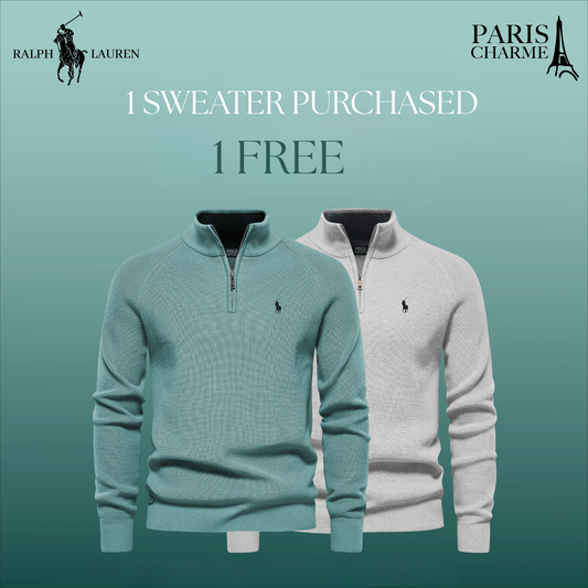 R&L 1+1 Zip Neck Sweater (CLEARANCE)