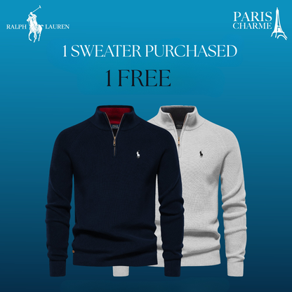 R&L 1+1 Zip Neck Sweater (CLEARANCE)