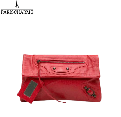 Red Balenciaga Clutch — Luxury and Style on Sale