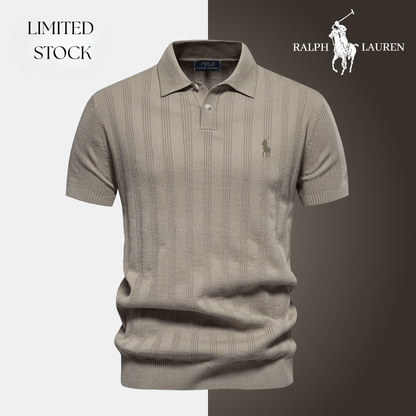 Men's Textured Knit Polo Shirt RL
